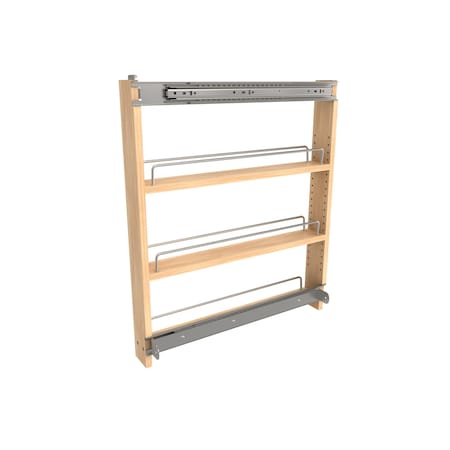 Rev-A-Shelf Maple Veneer, Light Brown, 3 in W, 23.93 in H, 20.75 in L, Light Brown 448-BSKS-3C